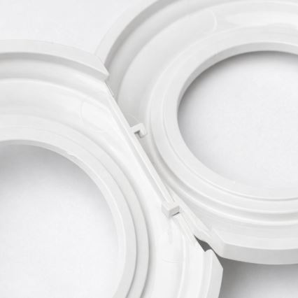 Reblig - Doppia presa da parete in stile retrò con cornice 230V bianco neve