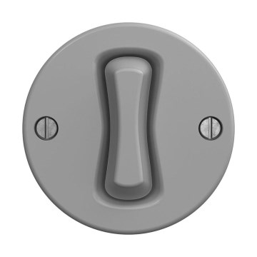 Reblig - Interruttore a croce in stile retrò senza cornice n. 7, grigio