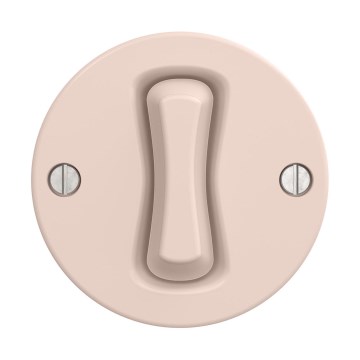Reblig - Interruttore a croce in stile retrò senza cornice n. 7 rosa antico