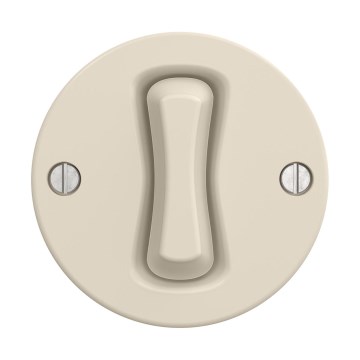 Reblig - Interruttore a croce retrò senza cornice n. 7 beige