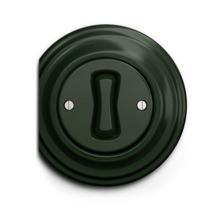 Reblig - Interruttore a croce retrò senza placca n. 7 verde