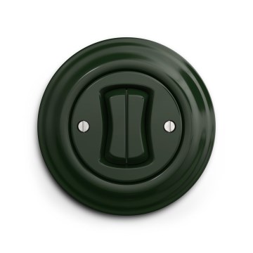 Reblig - Interruttore a più vie in stile retrò con cornice n. 5, verde