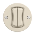 Reblig - Interruttore doppio per scale in stile retrò senza cornice n. 6+6 beige