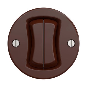 Reblig - Interruttore multiplo in stile retrò senza cornice n. 5, marrone