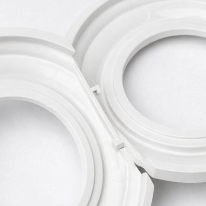 Reblig - Interruttore unipolare doppio in stile retrò con cornice n. 1, bianco neve