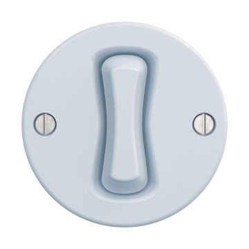 Reblig - Interruttore unipolare retrò senza cornice n. 1 blu