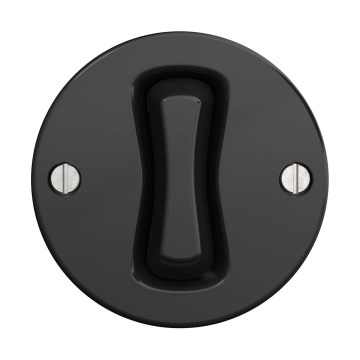 Reblig - Interruttore unipolare retrò senza cornice n. 1 nero