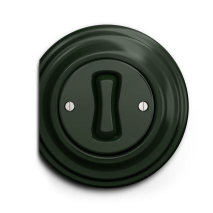 Reblig - Interruttore unipolare retrò senza cornice n. 1 verde
