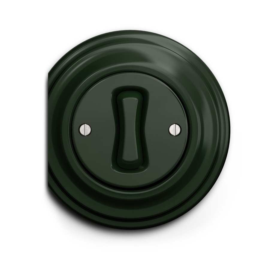 Reblig - Interruttore unipolare retrò senza cornice n. 1 verde