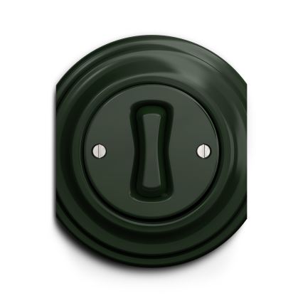 Reblig - Interruttore unipolare retrò senza cornice n. 1 verde