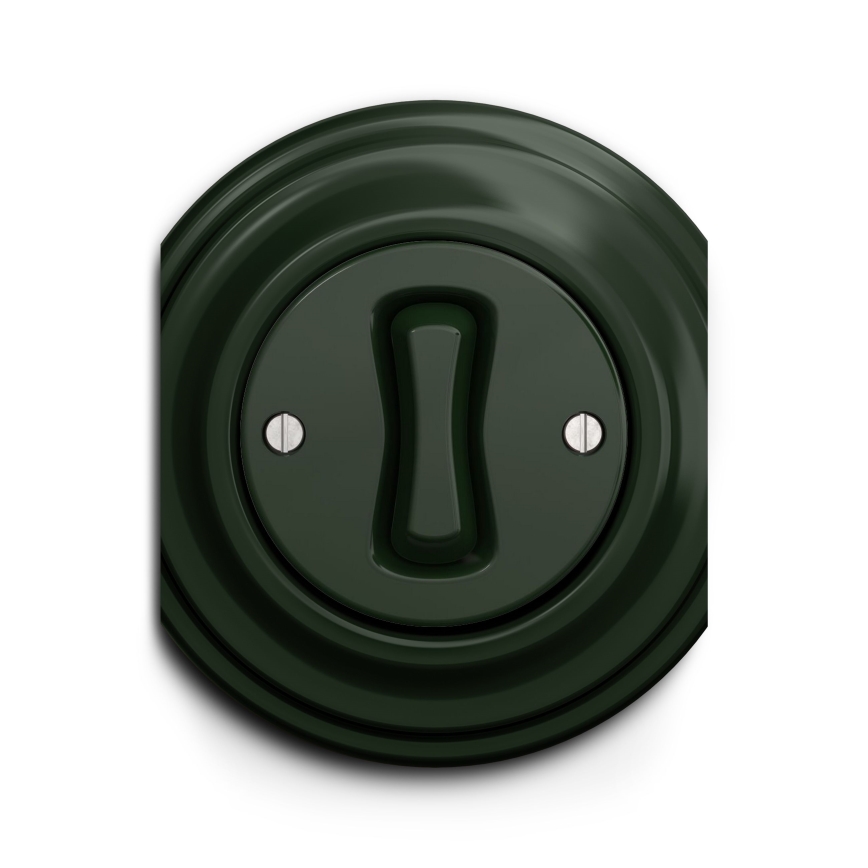Reblig - Interruttore unipolare retrò senza cornice n. 1 verde