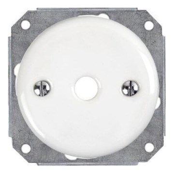 Reblig - Passacavo in ceramica dallo stile retrò, bianco