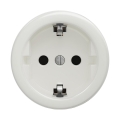 Reblig - Presa a muro retrò SCHUKO 230V/16A senza cornice in ceramica bianca