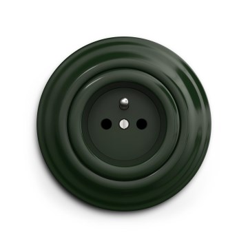 Reblig - Presa da parete retrò con cornice 230V verde