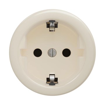 Reblig - Presa da parete retrò SCHUKO 230V/16A senza placca, beige
