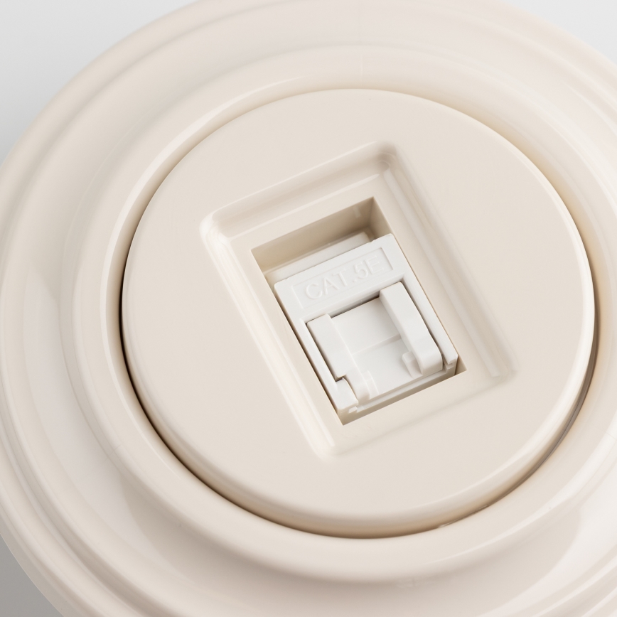 Reblig - Presa dati retrò con cornice beige