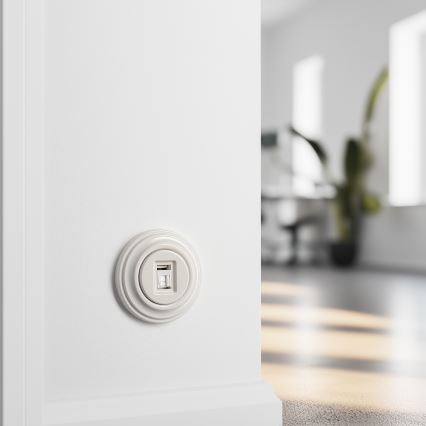 Reblig - Presa dati retrò con cornice beige