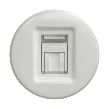 Reblig - Presa dati retrò senza cornice in ceramica bianca