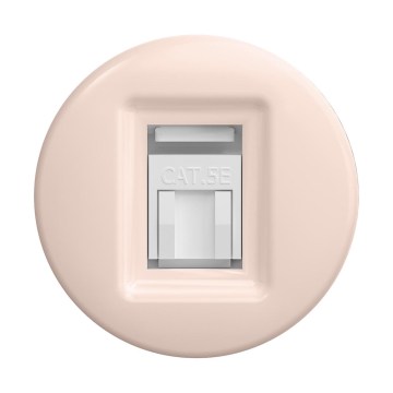 Reblig - Presa dati retrò senza placca rosa antico