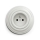 Reblig - Presa domestica in stile retrò con cornice 230V in ceramica bianca