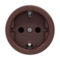 Reblig - Presa domestica in stile retrò SCHUKO 230V/16A senza placca, marrone
