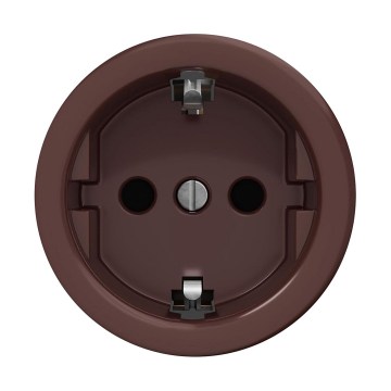 Reblig - Presa domestica in stile retrò SCHUKO 230V/16A senza placca, marrone