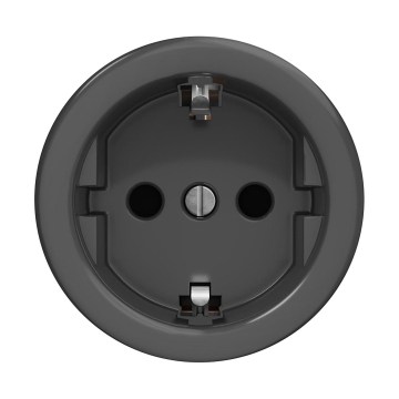 Reblig - Presa domestica in stile retrò SCHUKO senza cornice 230V/16A antracite
