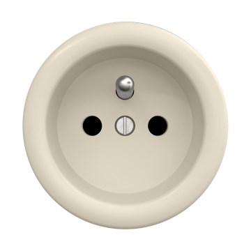 Reblig - Presa domestica in stile retrò senza cornice 230 V beige