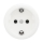 Reblig - Presa domestica in stile retrò senza cornice SCHUKO 230V/16A bianco neve
