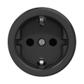 Reblig - Presa domestica retrò SCHUKO 230V/16A senza cornice, nera