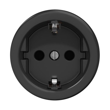 Reblig - Presa domestica retrò SCHUKO 230V/16A senza cornice, nera