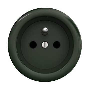 Reblig - Presa domestica retrò senza cornice 230V verde