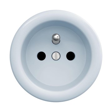 Reblig - Presa domestica retrò senza placca 230V blu