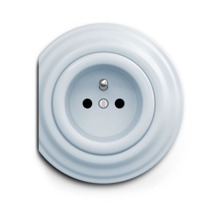 Reblig - Presa domestica retrò senza placca 230V blu