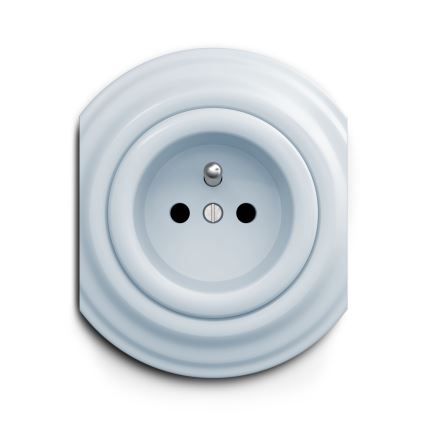 Reblig - Presa domestica retrò senza placca 230V blu
