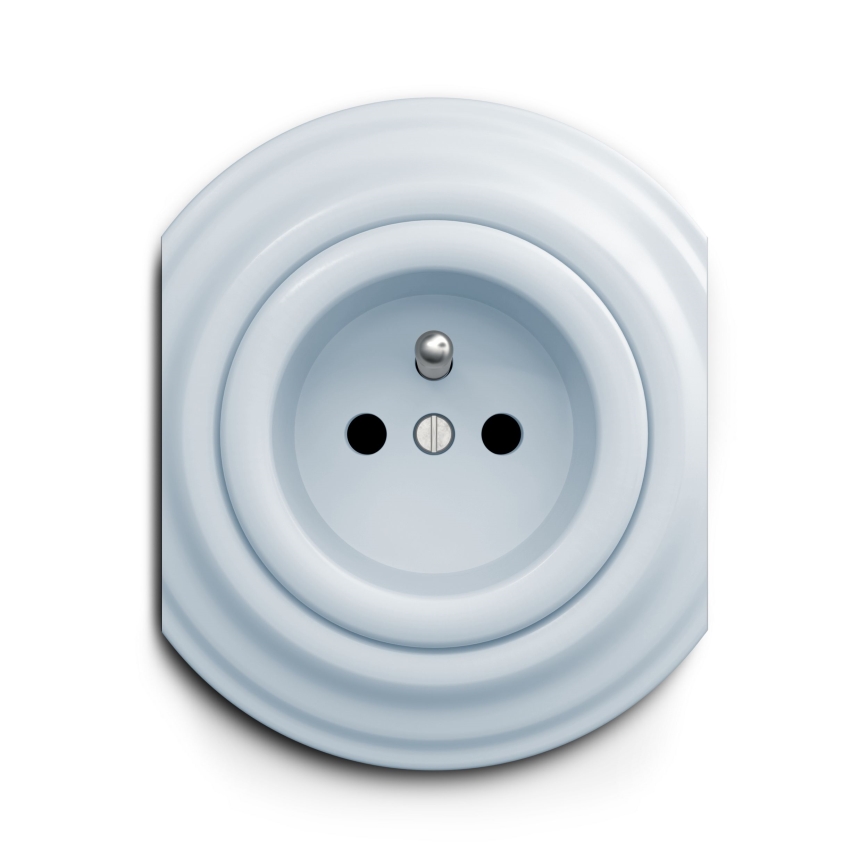 Reblig - Presa domestica retrò senza placca 230V blu