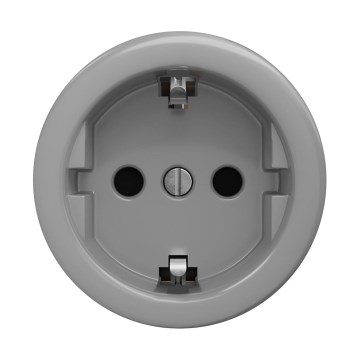 Reblig - Presa domestica retrò senza placca SCHUKO 230V/16A grigia