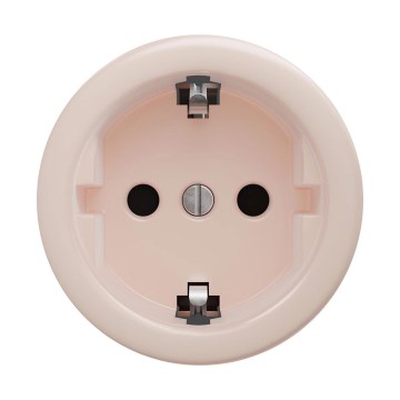 Reblig - Presa domestica retrò senza placca SCHUKO 230V/16A rosa antico