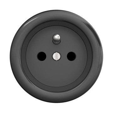 Reblig - Presa elettrica a parete in stile retrò senza cornice 230V, antracite