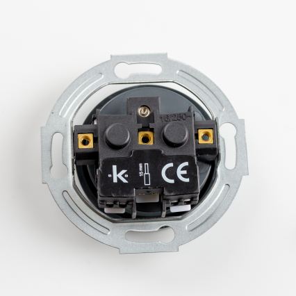 Reblig - Presa elettrica domestica in stile retrò con cornice 230V antracite