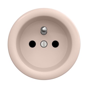 Reblig - Presa elettrica domestica retrò senza cornice 230V rosa antico