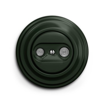 Reblig - Presa per TV+R passante con cornice, verde