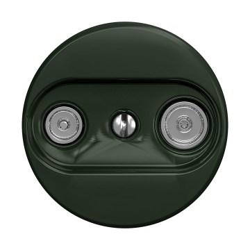 Reblig - Presa terminale TV e Radio in stile retrò, senza placca, verde