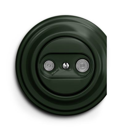Reblig - Presa terminale TV e Radio in stile retrò, senza placca, verde