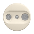 Reblig - Presa terminale TV+R in stile retrò senza cornice, beige