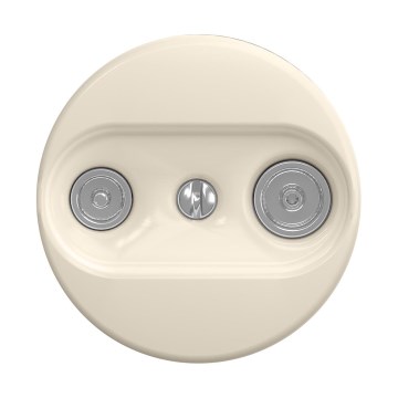 Reblig - Presa terminale TV+R in stile retrò senza cornice, beige