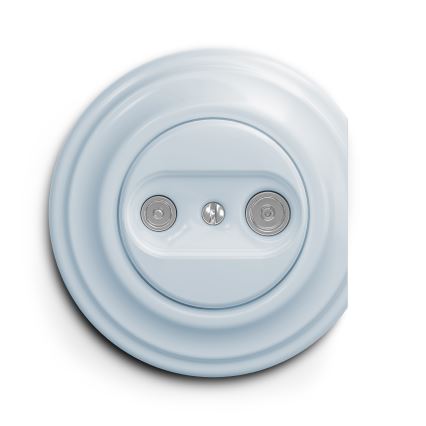 Reblig - Presa terminale TV+R in stile retrò (senza cornice) blu