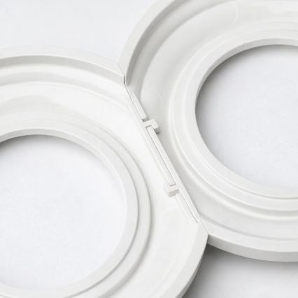 Reblig - Presa tripla per uso domestico in stile retrò con cornice 230V, bianco neve