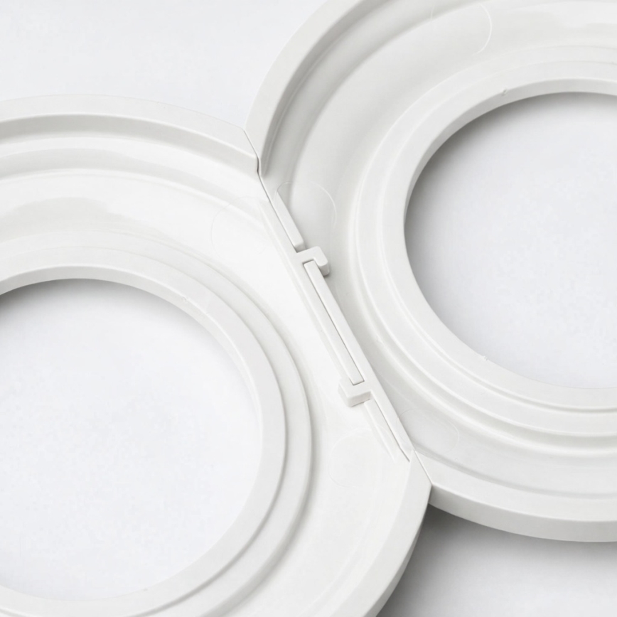 Reblig - Presa tripla per uso domestico in stile retrò con cornice 230V, bianco neve