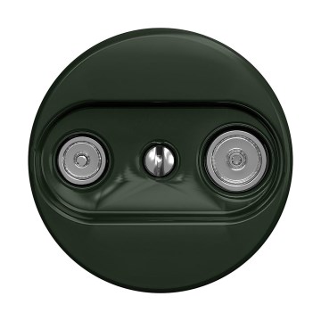 Reblig - Presa TV+R Retro passante senza cornice, verde